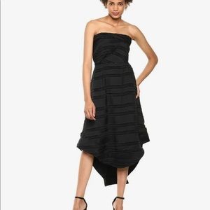 Womens Black Strapless Formal Dress Black
